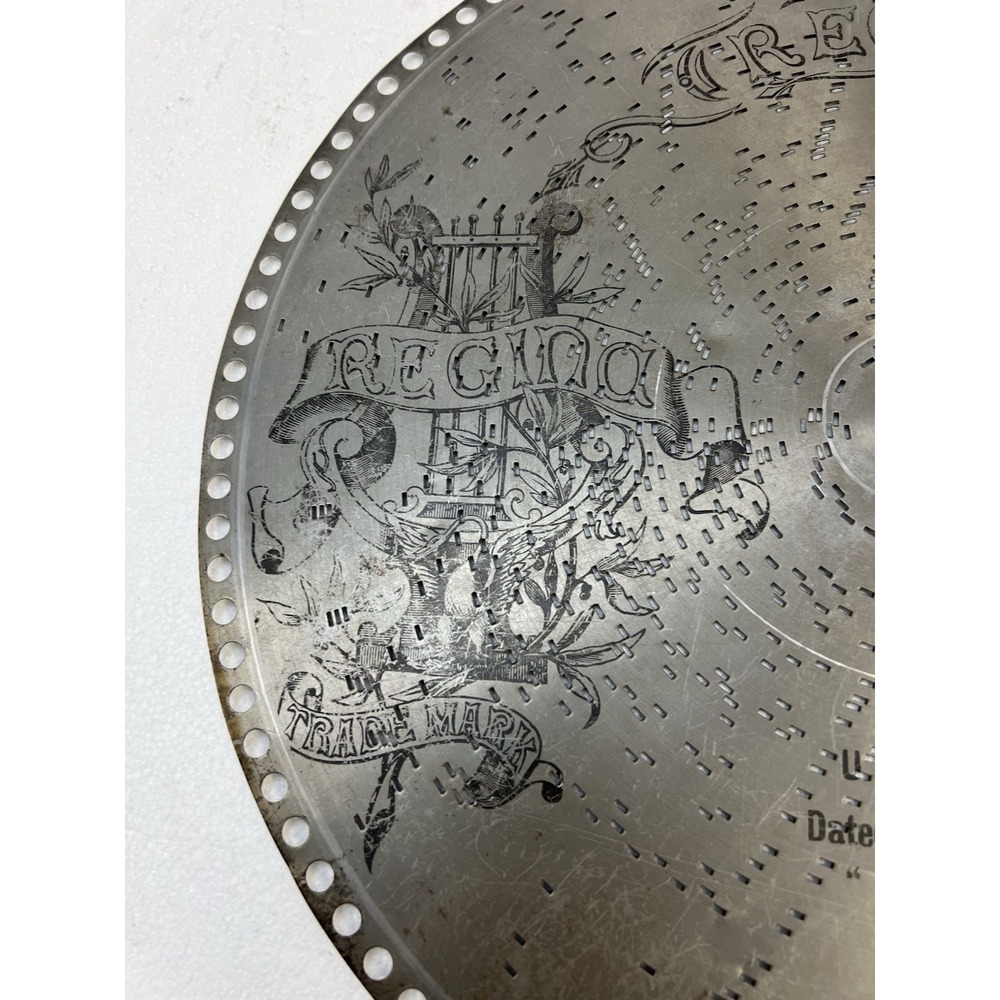 REGINA MUSIC BOX DISC 15 1/2" Les Sylphes VALSE CAPRICE metal antique vintage - Picture 3 of 8